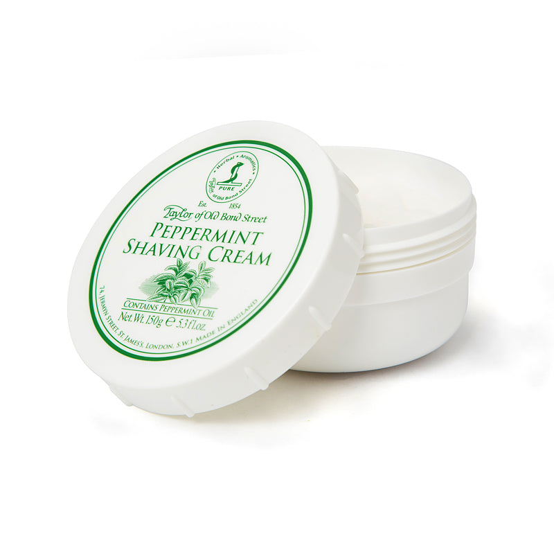 Taylor of Old Bond Street Peppermint Shaving Cream Bowl, Open